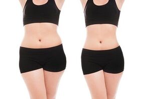 antes y después de entrenamientos para adelgazar en costados y abdomen
